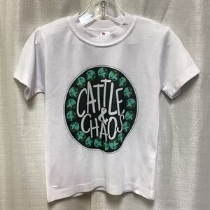 Cattle & Chaos Kids White Graphic Tee